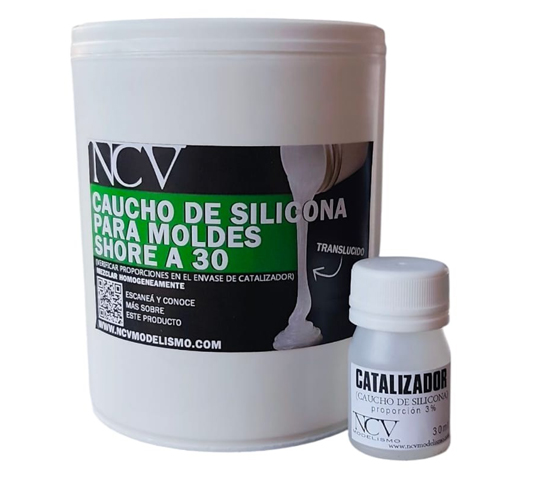 Caucho De Silicona Translucido Shore A 30 -un Kilo-