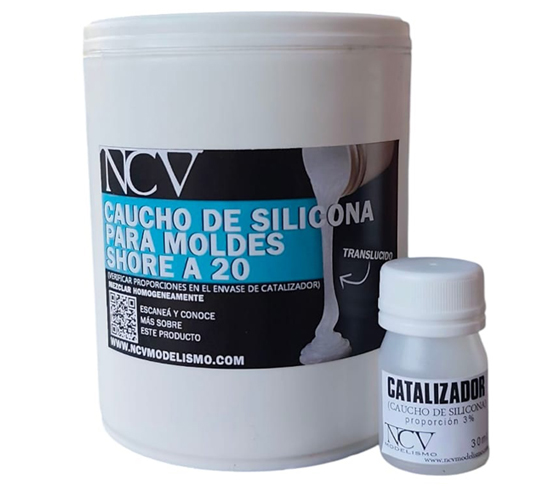 Caucho De Silicona Translucido Shore A 20 -un Kilo-