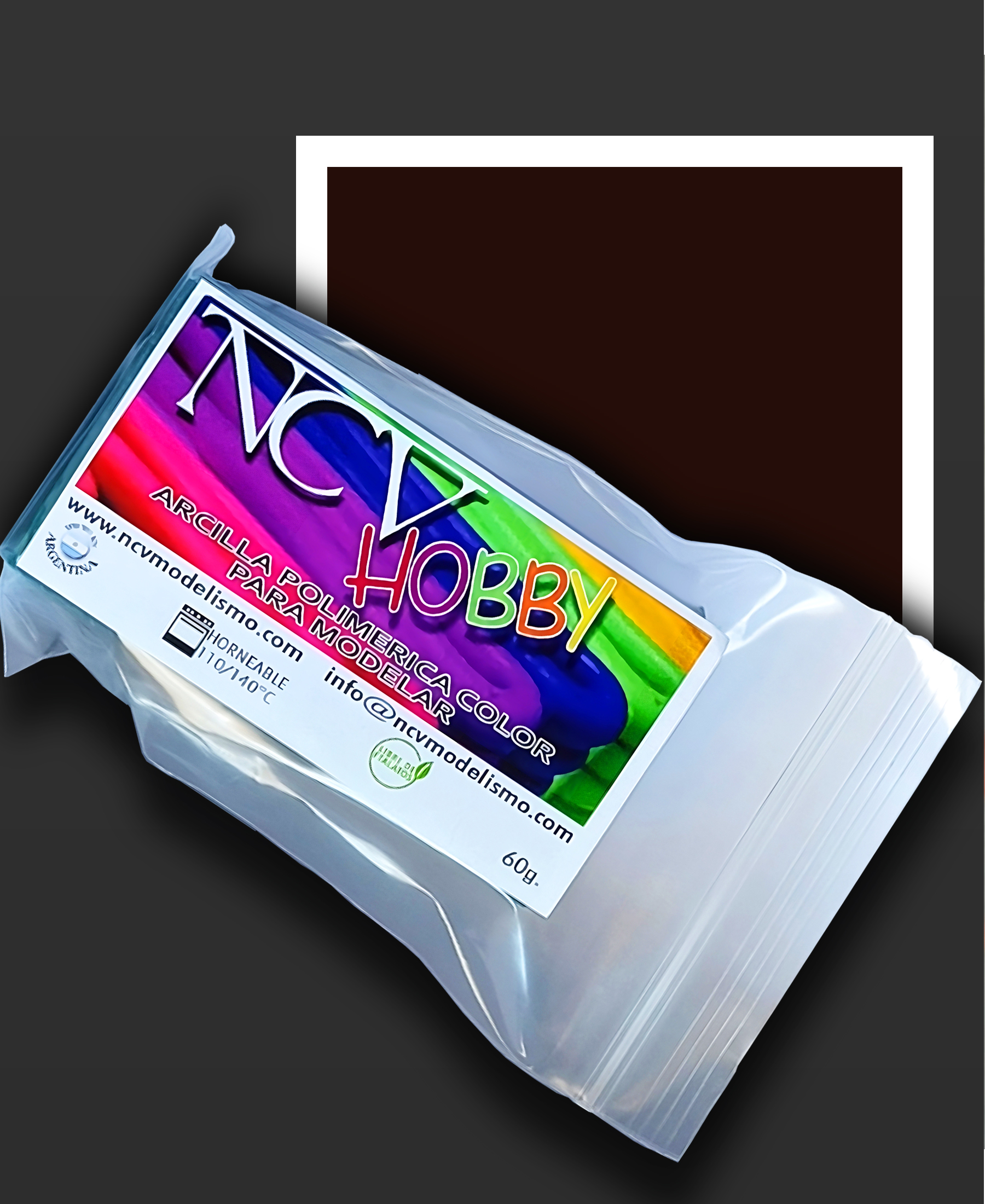 Ncv! Arcilla Polimérica Hobby Color Chocolate 60gr Horneable!!