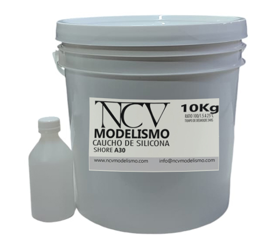 CAUCHO DE SILICONA SHORE 30 – 10 KILOS