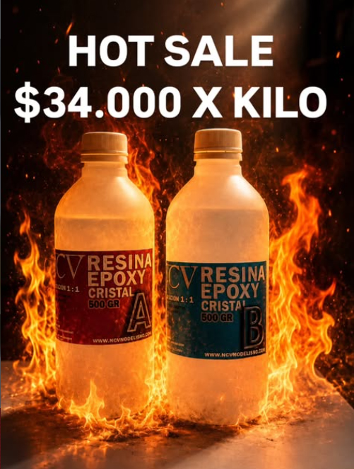 Resina epoxi Cristal 1 kilo