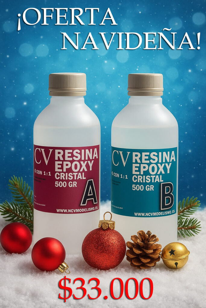 Resina epoxi Cristal 1 kilo -🎄 ¡OFERTA NAVIDEÑA! 🎄-